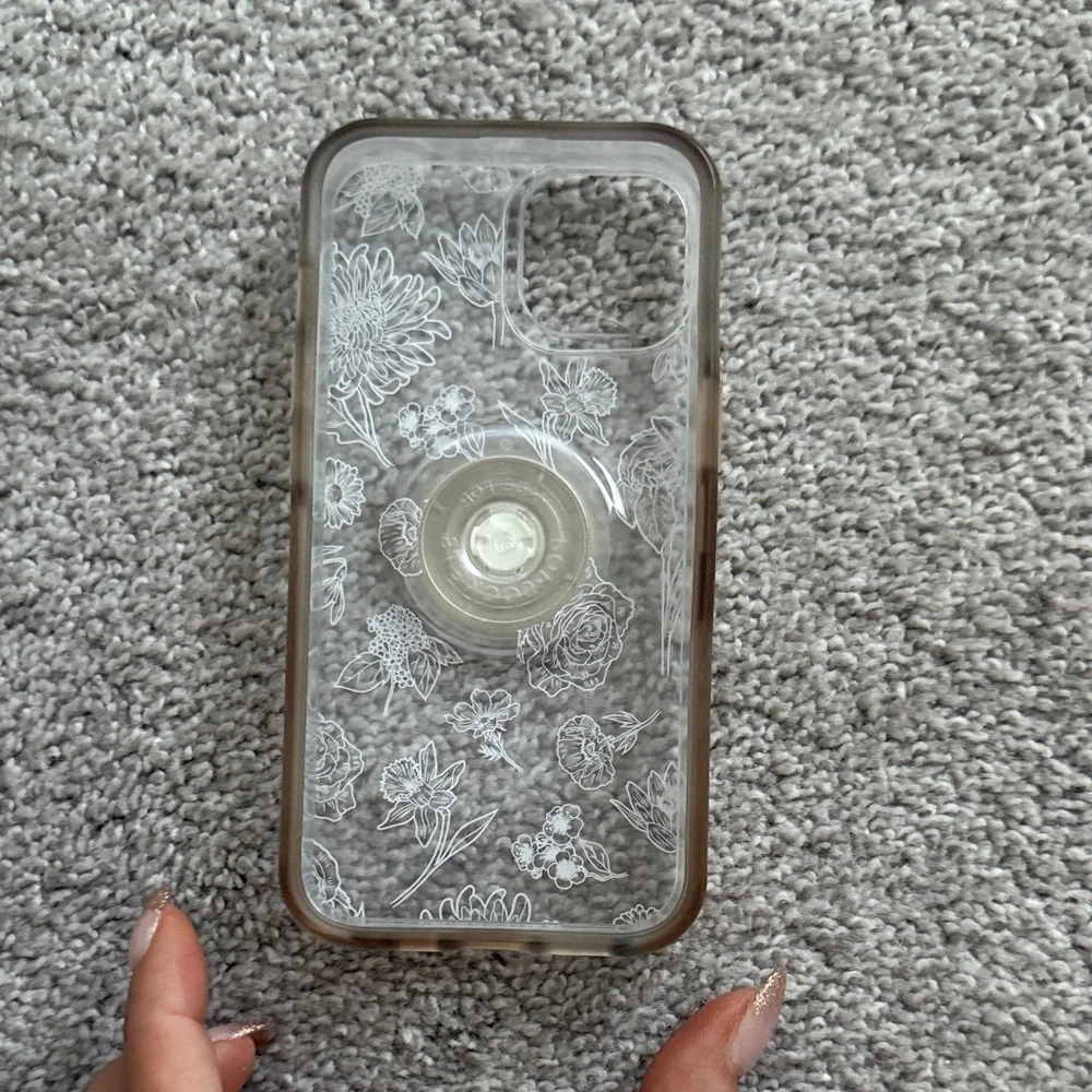 Floral Clear OtterBox Phone Case with Stand